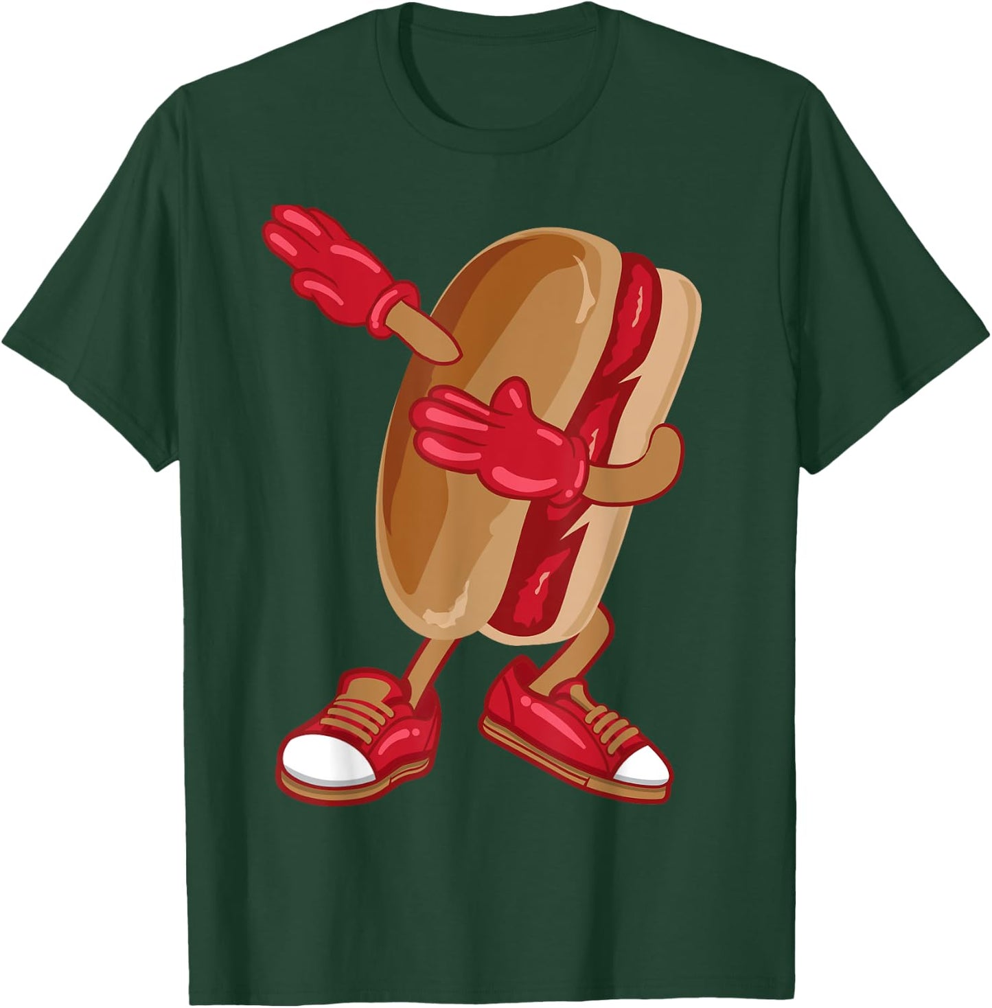 Funny Hot Dog Design For Kids Boys Girls Hotdog Gag Hot Dog T-Shirt - T-Shirt | Forest