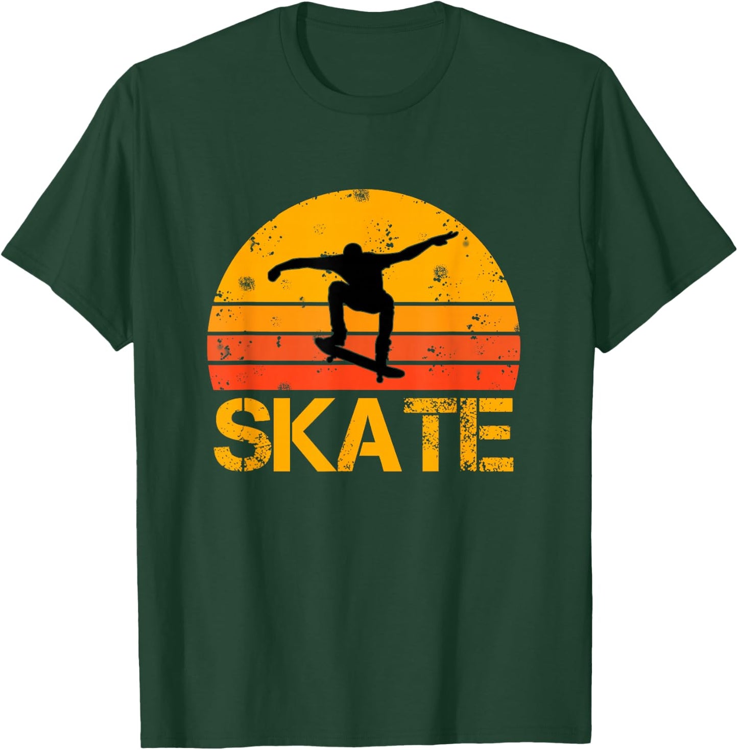 Skateboarder Retro Vintage Skateboarding T-Shirt - T-Shirt | Forest