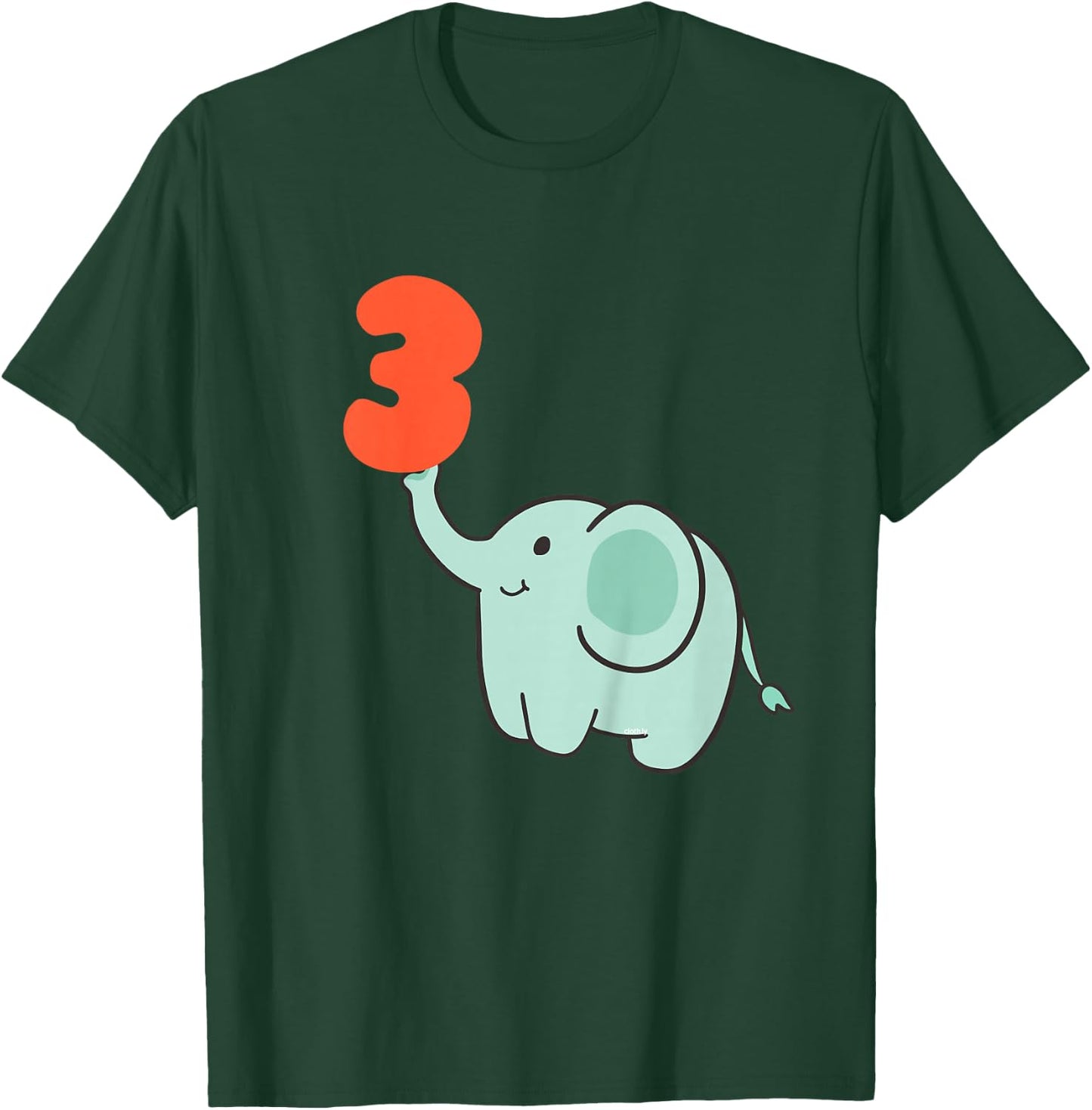 3rd Birthday Gift Toddler Elephant 3 Years T-Shirt - T-Shirt | Forest