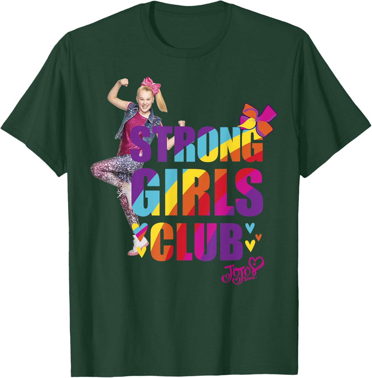 JoJo Siwa Strong Girls Club Rainbow Flex Graphic T-Shirt - T-Shirt | Forest