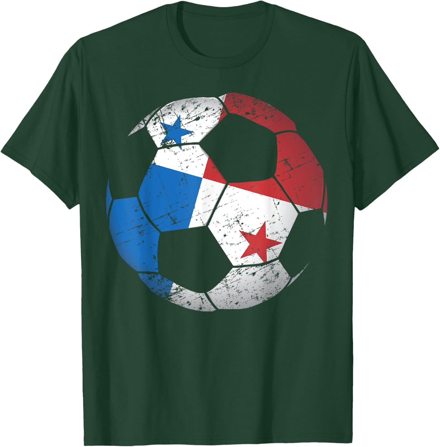 Panama Soccer Ball Flag - Panama Football Soccer T-Shirt - T-Shirt | Forest