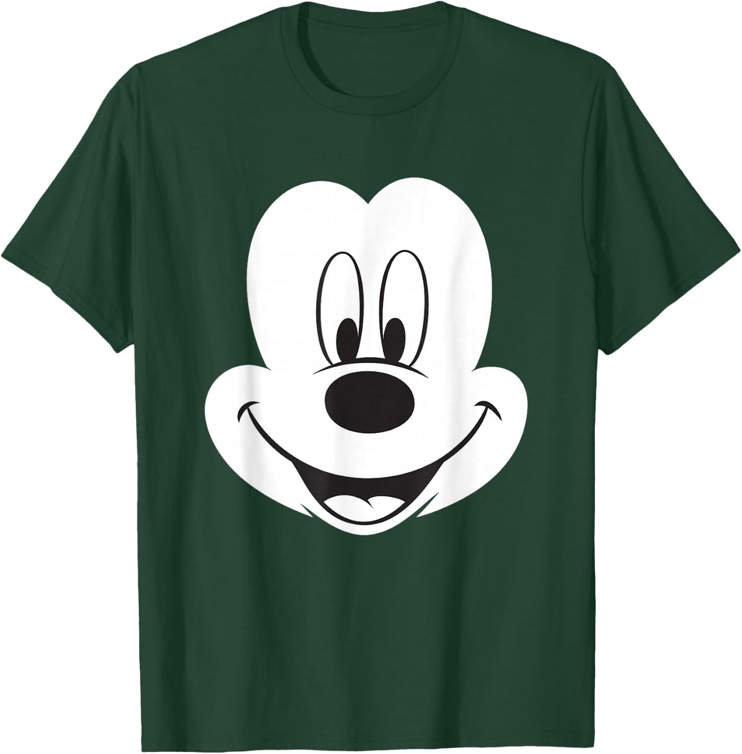 Disney Winking Mickey Mouse Face Large Icon T-Shirt - T-Shirt | Forest