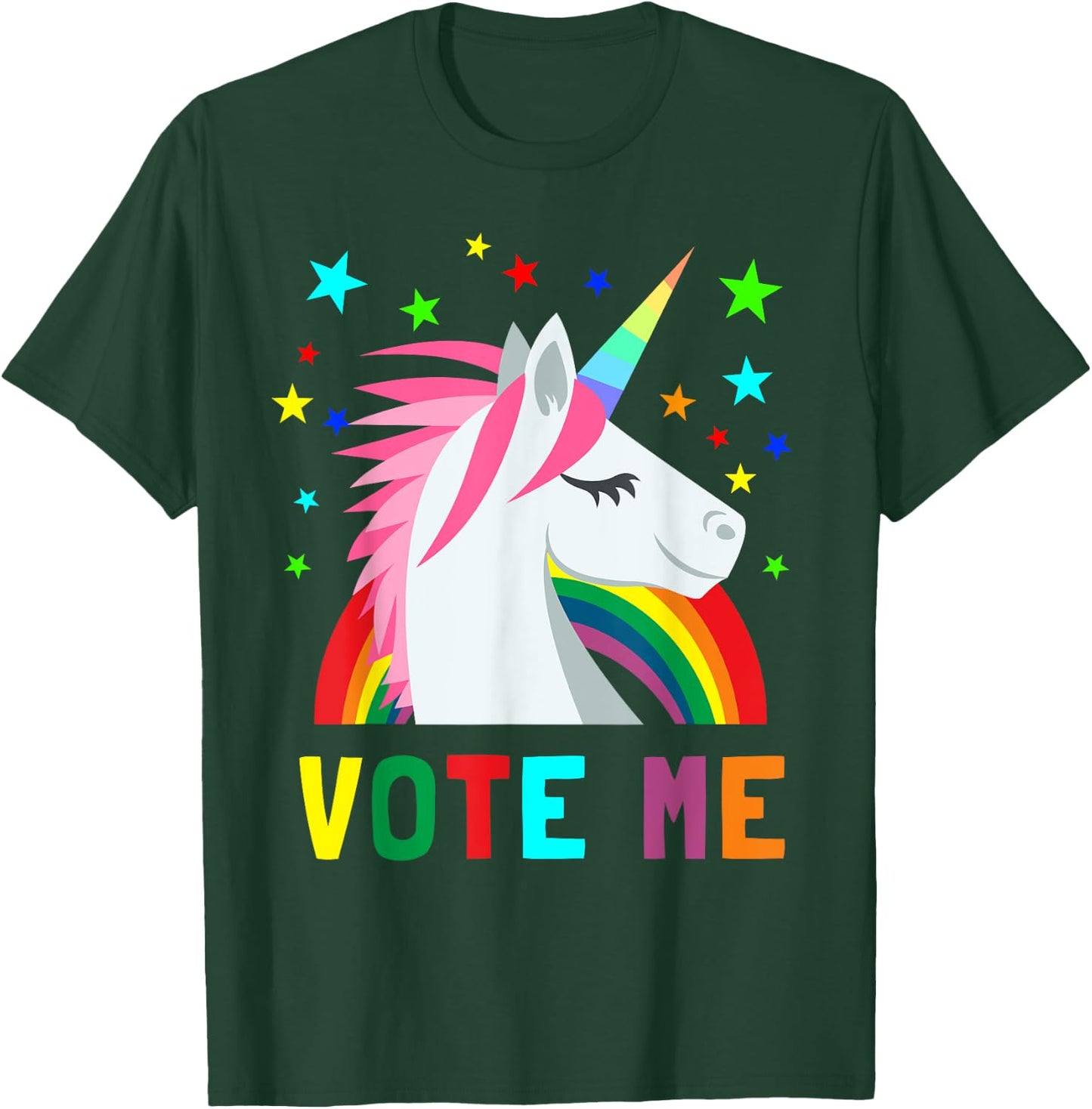 Vote Me Funny Unicorn For President Election Voting Mid Term T-Shirt - T-Shirt | Forest