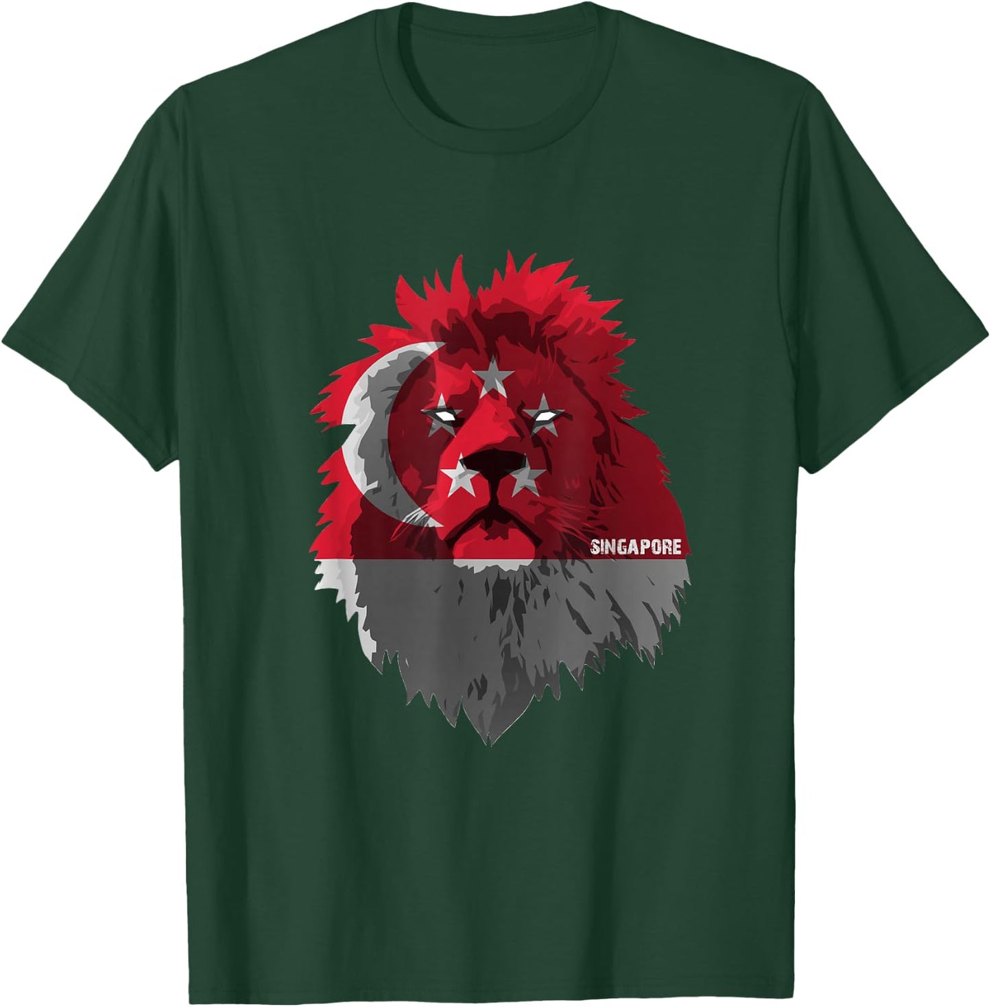Soccer team Singapore national pride Lion Flag T shirt T-Shirt - T-Shirt | Forest