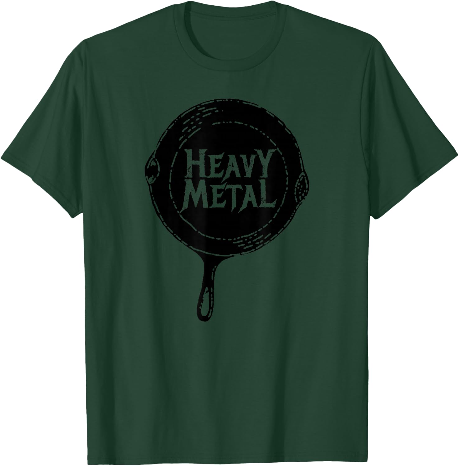 Heavy Metal Shirt Cast Iron Pan Culinary Chef Cooking Gift T-Shirt - T-Shirt | Forest