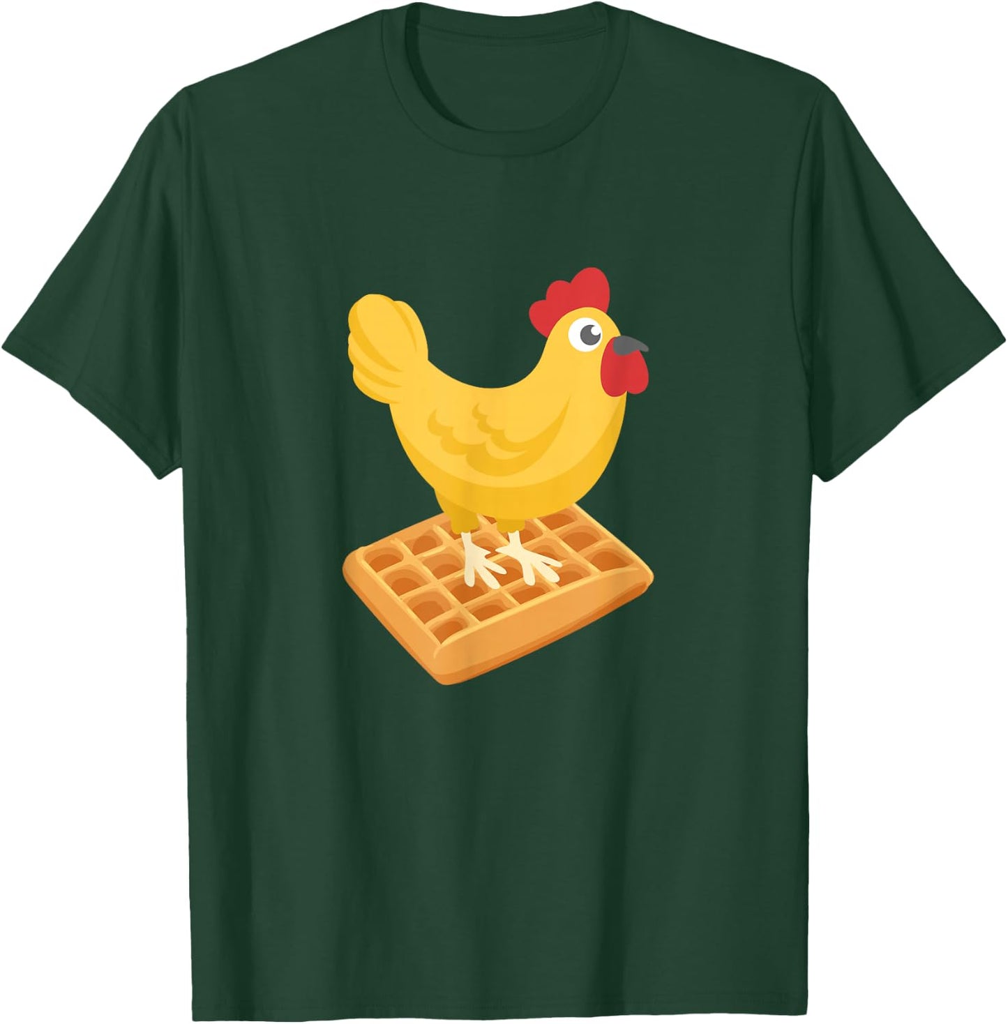 Chicken & Waffles Funny Breakfast T-Shirt - T-Shirt | Forest