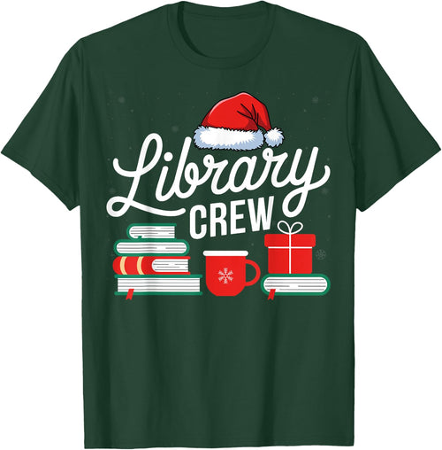 Library Crew Book Lovers Librarian Xmas Holiday Christmas