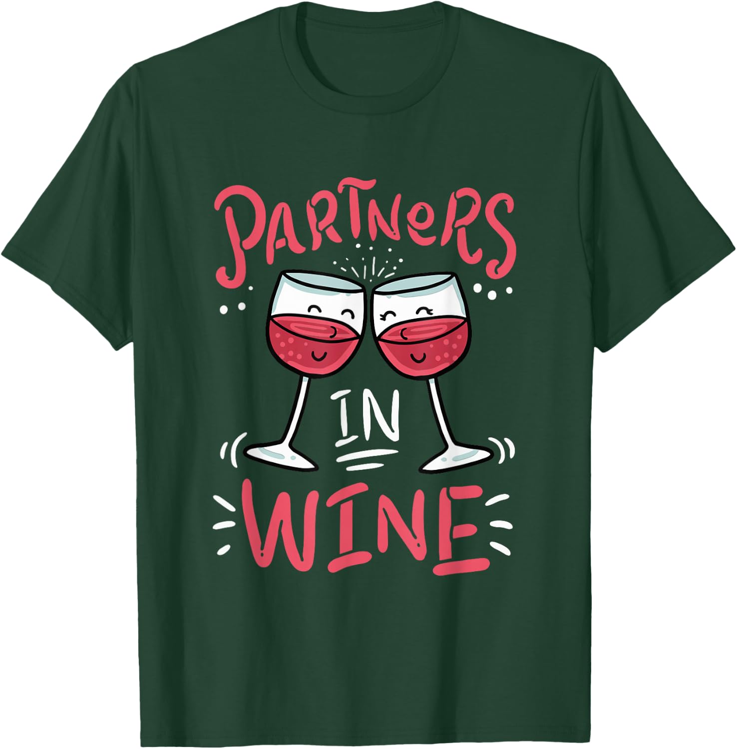 Partners in Wine, Funny Drinking T-Shirt - T-Shirt | Forest