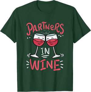 Partners in Wine, Funny Drinking T-Shirt - T-Shirt | Forest