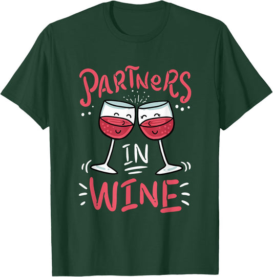 Partners in Wine, Funny Drinking T-Shirt - T-Shirt | Forest