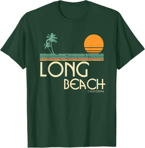 Vintage Long Beach California T-Shirt - T-Shirt | Forest
