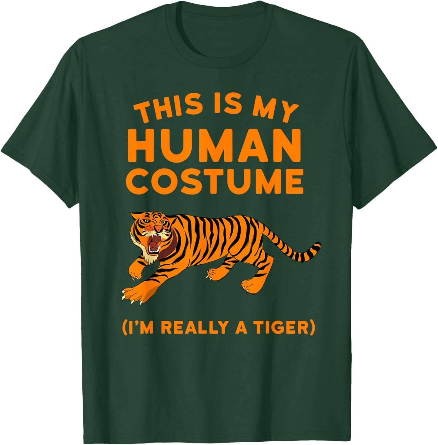 Tiger Shirt Kids Men Women - Human Costume Tiger T-Shirt - T-Shirt | Forest