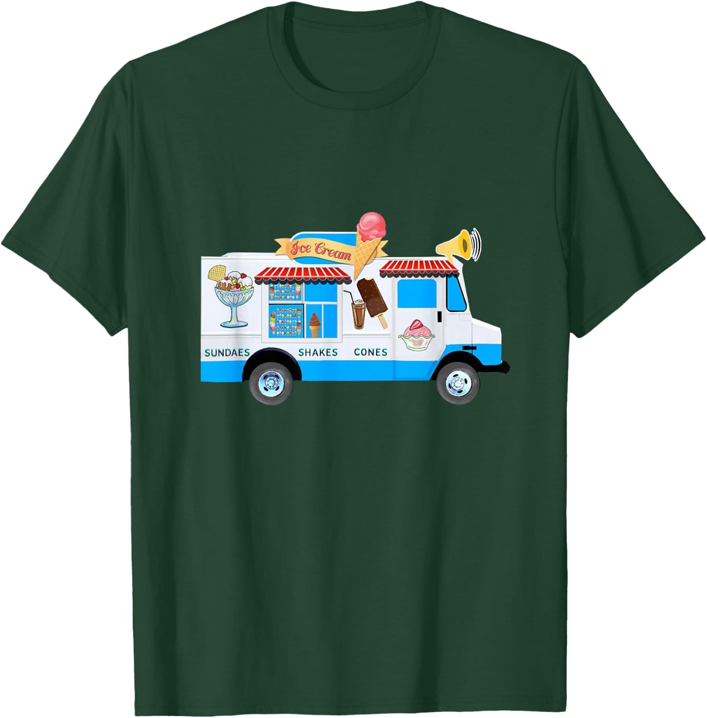 Ice Cream Truck Nostalgic T-Shirt - T-Shirt | Forest