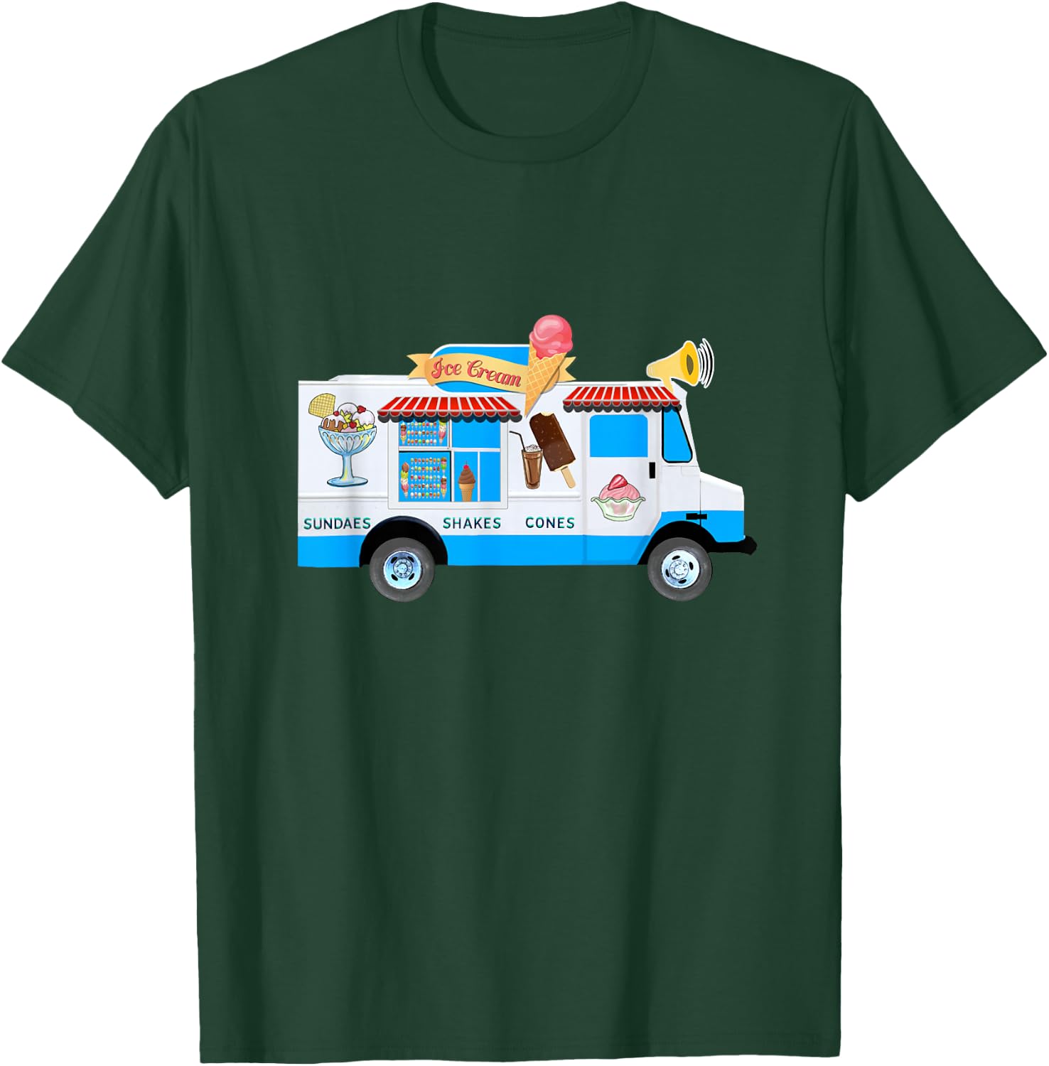 Ice Cream Truck Nostalgic T-Shirt - T-Shirt | Forest