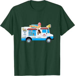 Ice Cream Truck Nostalgic T-Shirt - T-Shirt | Forest