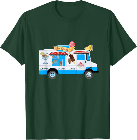 Ice Cream Truck Nostalgic T-Shirt - T-Shirt | Forest