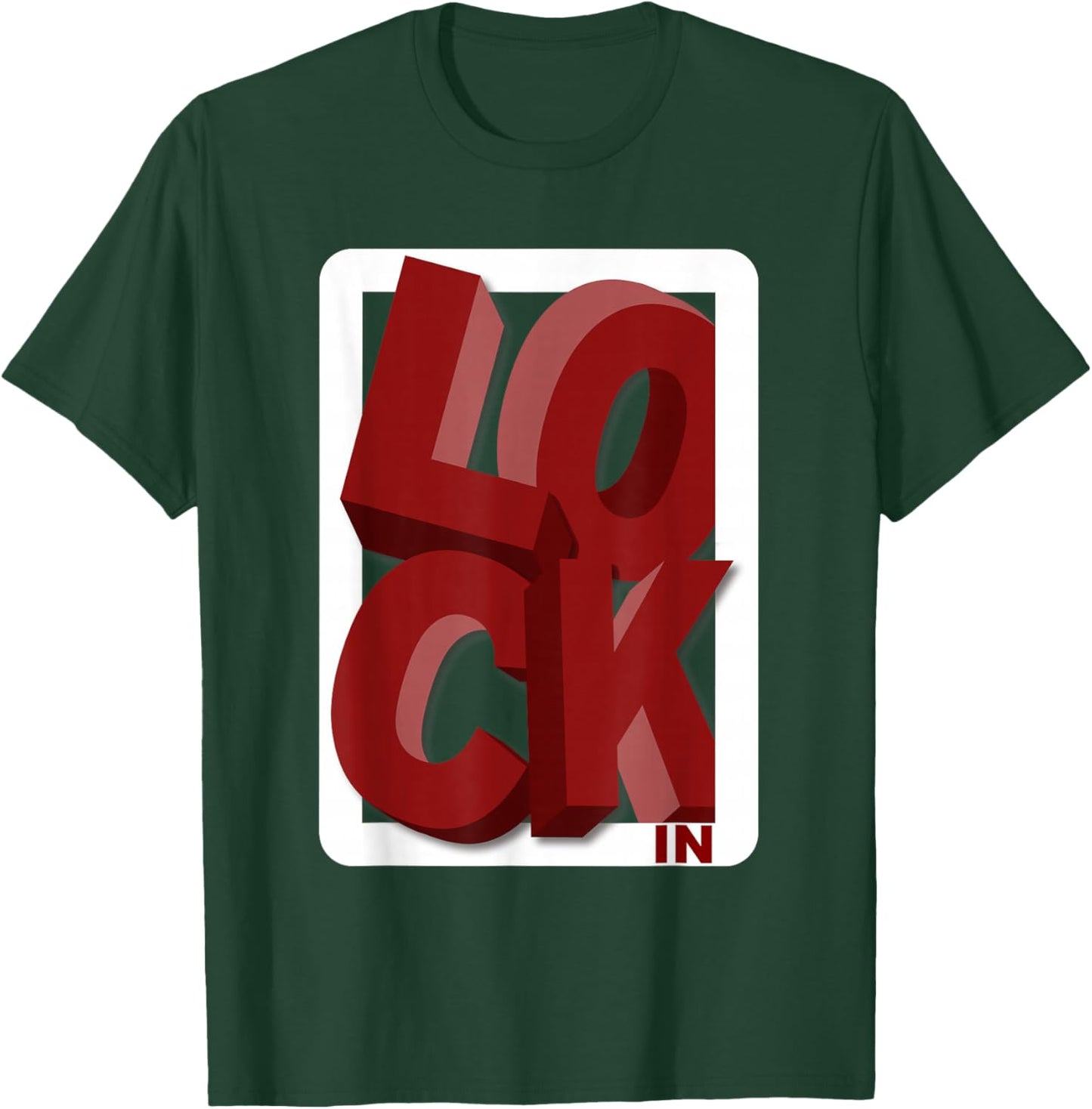 Maroon Red Burgundy LOCKED-IN Maroon Red Burgundy Graphic T-Shirt - T-Shirt | Forest