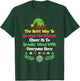 Cannabis Christmas Cheer Elf Funny Holiday Marijuana T-Shirt - T-Shirt | Forest