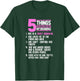 5 Things You Should Know About My Grandma Gift Girls T-Shirt - T-Shirt | Forest