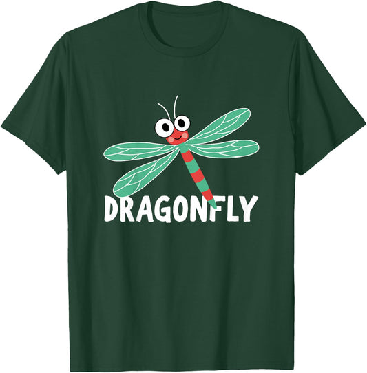 Dragonfly Shirt For Boys Or Girls | Cute Dragonfly Bug Gift T-Shirt - T-Shirt | Forest