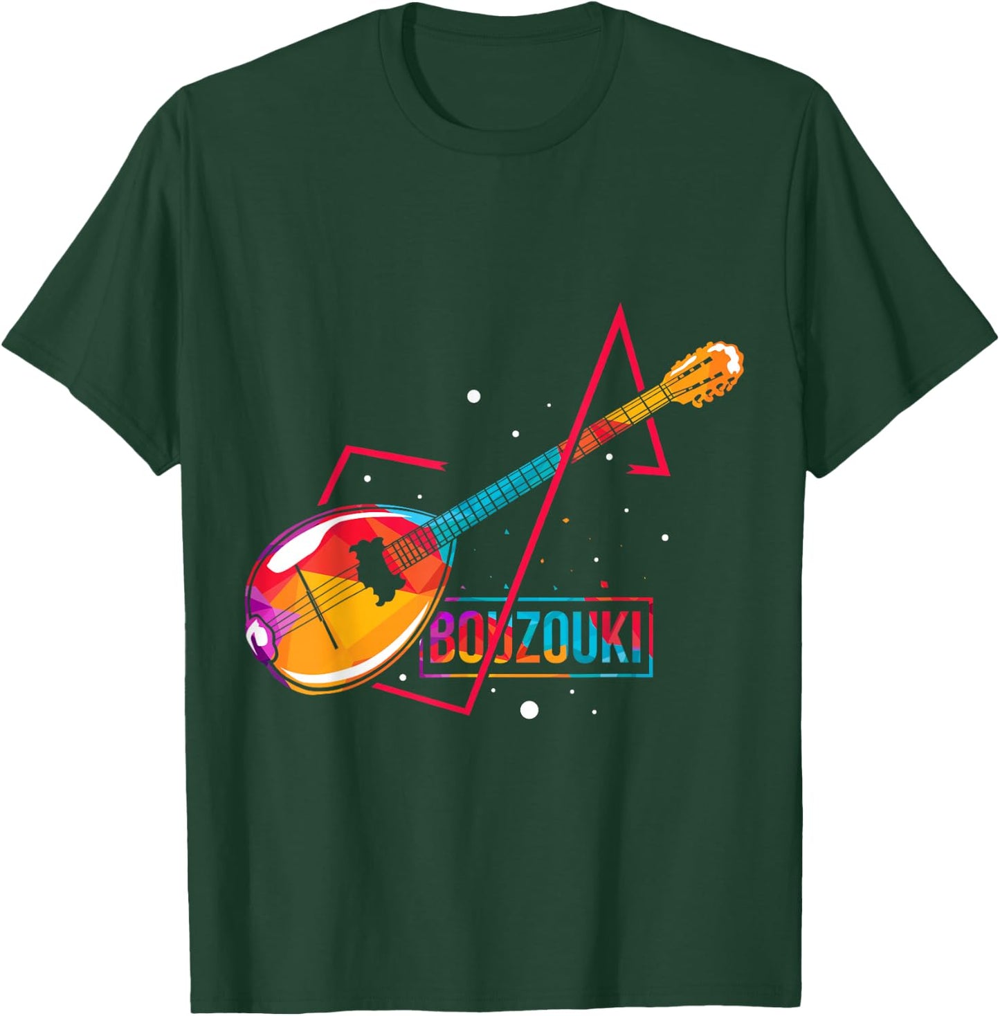 Cool Greek Irish Bouzouki Guitar Instrument T-Shirt - T-Shirt | Forest