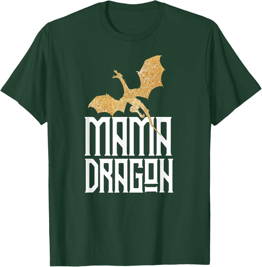 Mama Dragon Gift Matching Family Tribe Mother Mother T-Shirt - T-Shirt | Forest