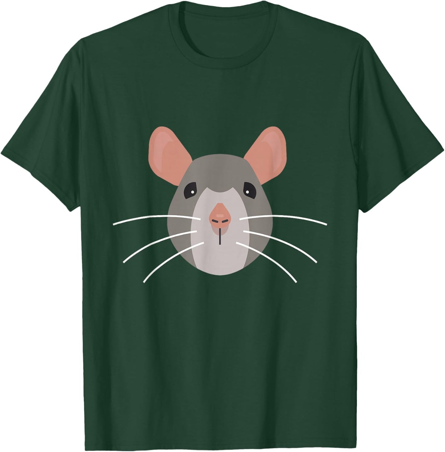 Cute Mouse Face Easy Halloween Costume Adults Kids T-Shirt - T-Shirt | Forest