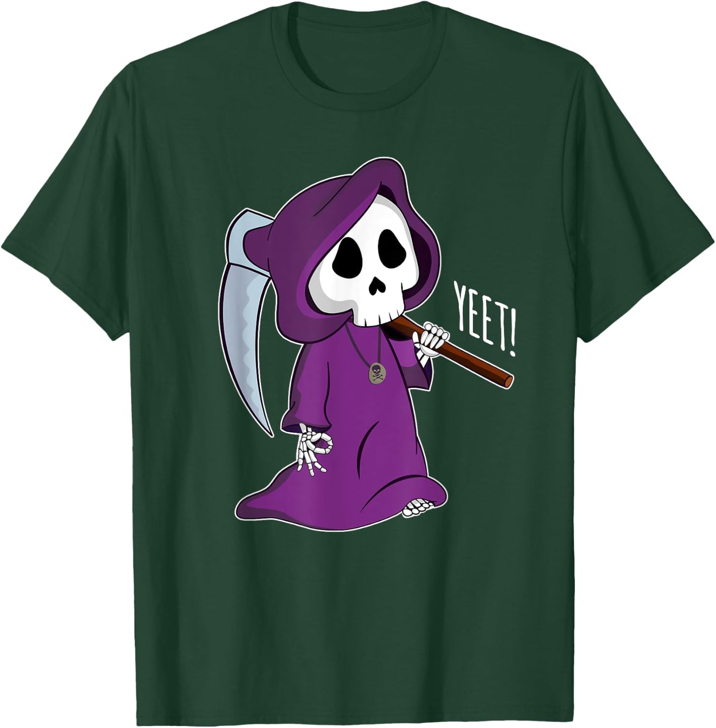 Circle Game Funny Grim Reaper Halloween Yeet T-Shirt - T-Shirt | Forest