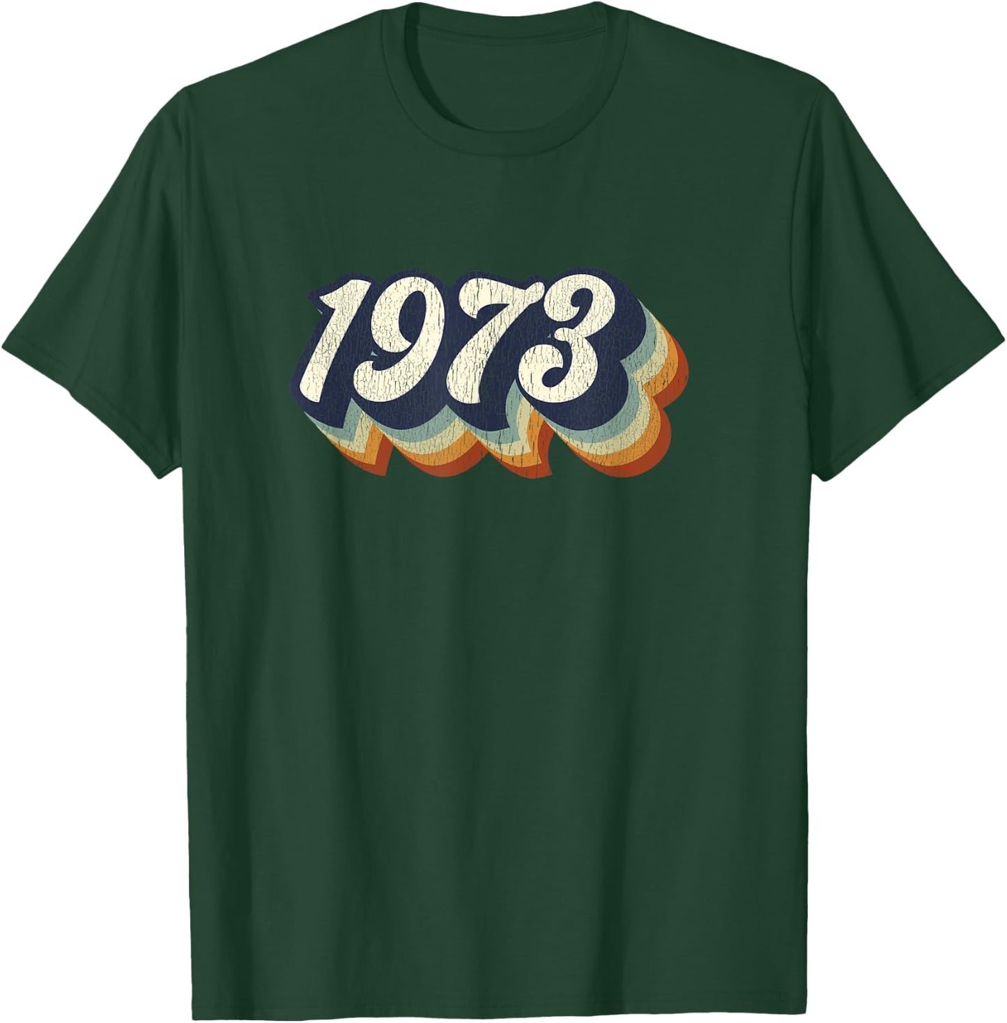 Vintage 1973 47th Birthday Gift Groovy Men Women T-Shirt - T-Shirt | Forest