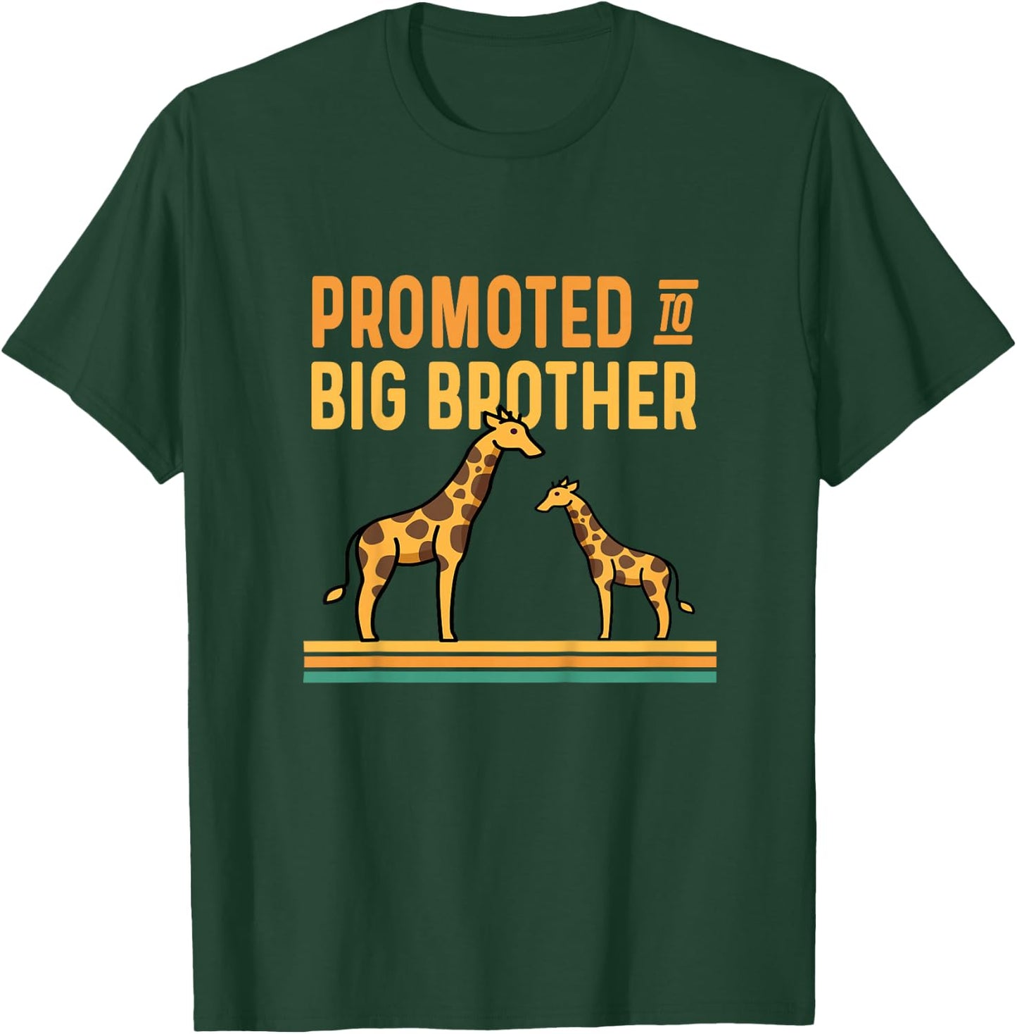 Promoted to Big Brother Baby Announcement - Giraffe T-Shirt - T-Shirt | Forest