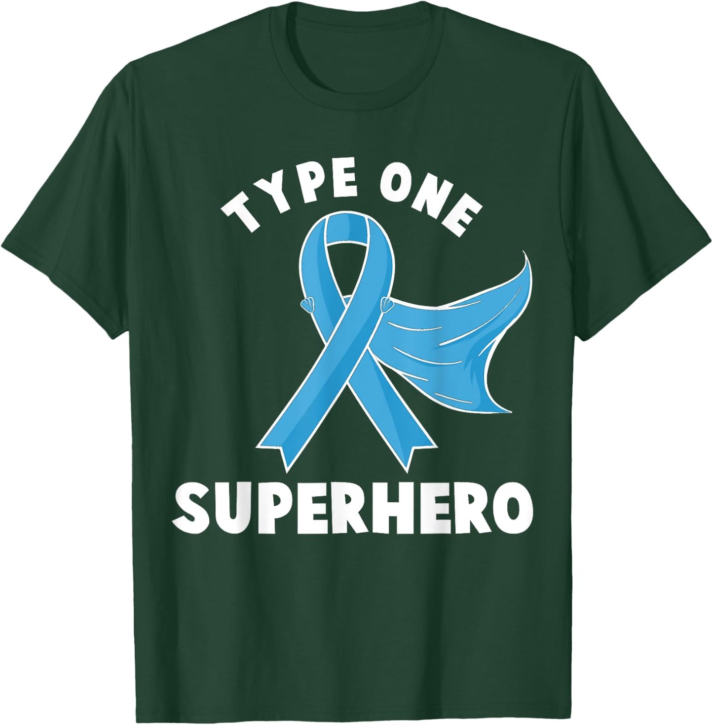 Type One Superhero Diabetes Awareness Diabetic Boys Girls T-Shirt - T-Shirt | Forest