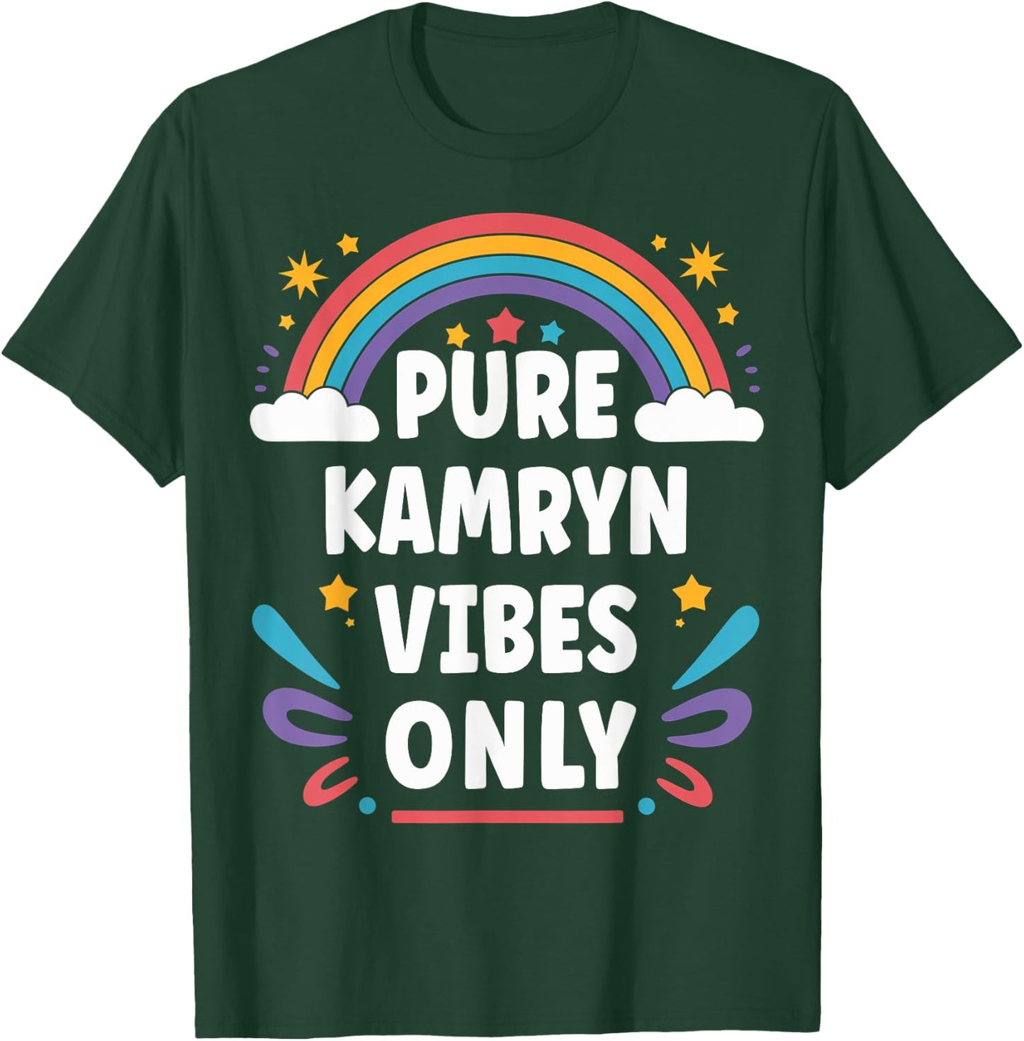 KAMRYN Vibes Only Cute Retro Girls KAMRYN Name T-Shirt - T-Shirt | Forest