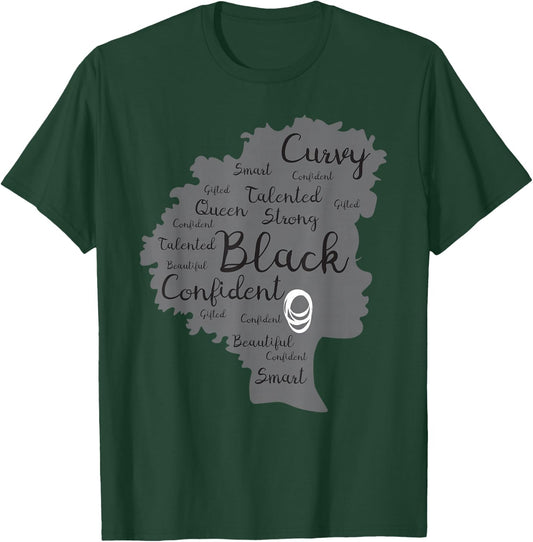 Strong Black Woman Afrocentric African American T-Shirt - T-Shirt | Forest