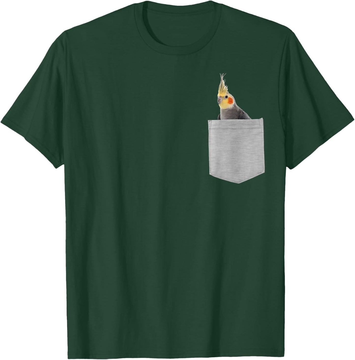 Animal in Your Pocket Cockatiel Bird T-Shirt - T-Shirt | Forest