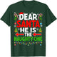 Dear Santa He's Naughty One Christmas Couple Pajama Couples T-Shirt - T-Shirt | Forest