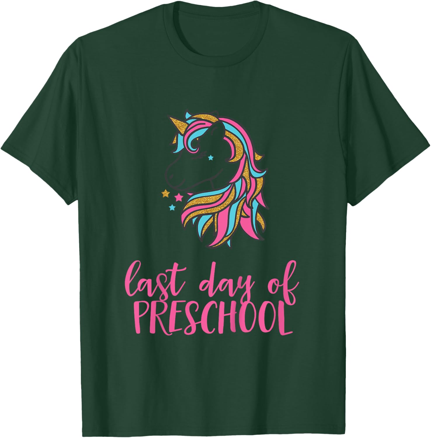 Kids Unicorn Last Day of Preschool Shirt for Girls T-Shirt - T-Shirt | Forest