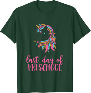 Kids Unicorn Last Day of Preschool Shirt for Girls T-Shirt - T-Shirt | Forest