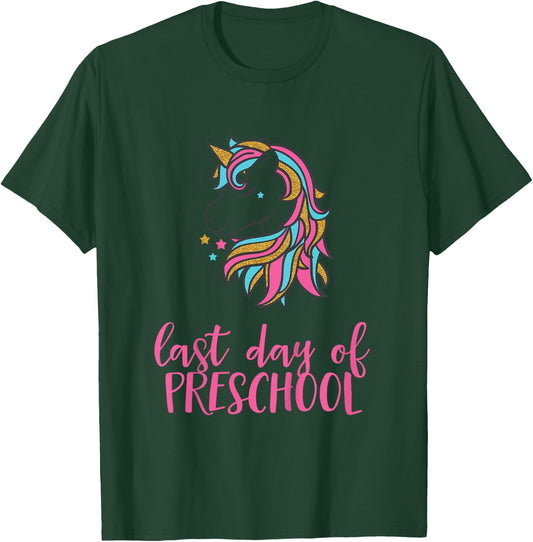 Kids Unicorn Last Day of Preschool Shirt for Girls T-Shirt - T-Shirt | Forest