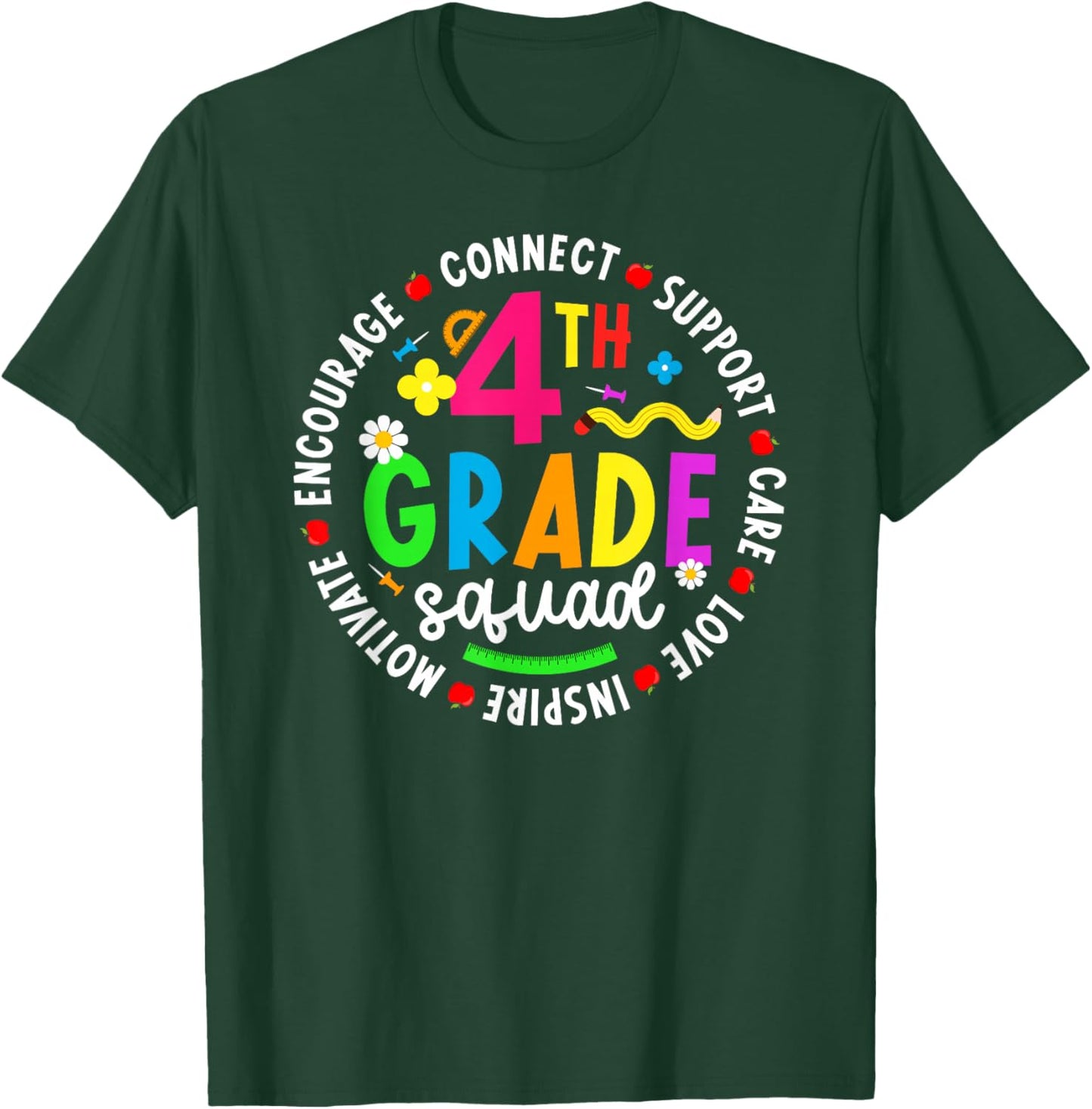4th Grade Squad Appreciation Circle 4th Grade Teacher T-Shirt - T-Shirt | Forest