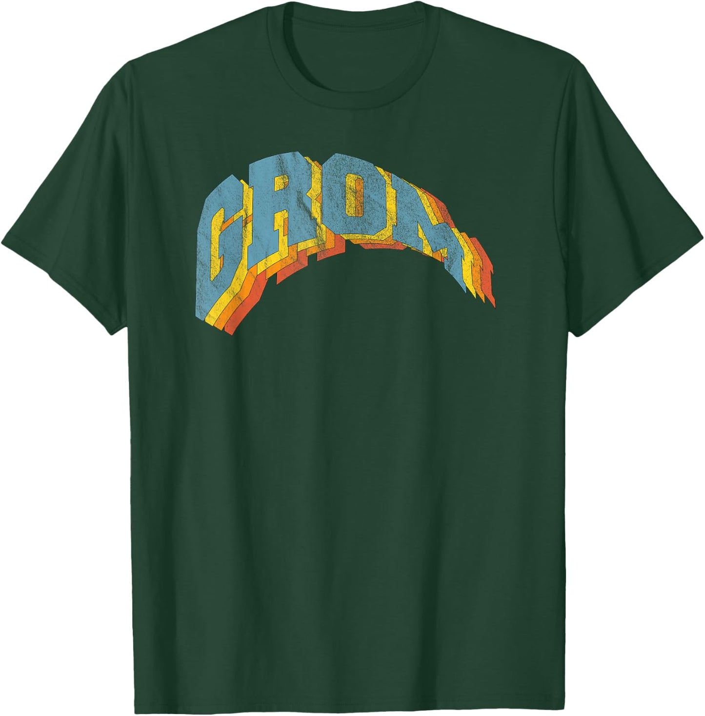 Grom Retro Distressed T-Shirt - T-Shirt | Forest