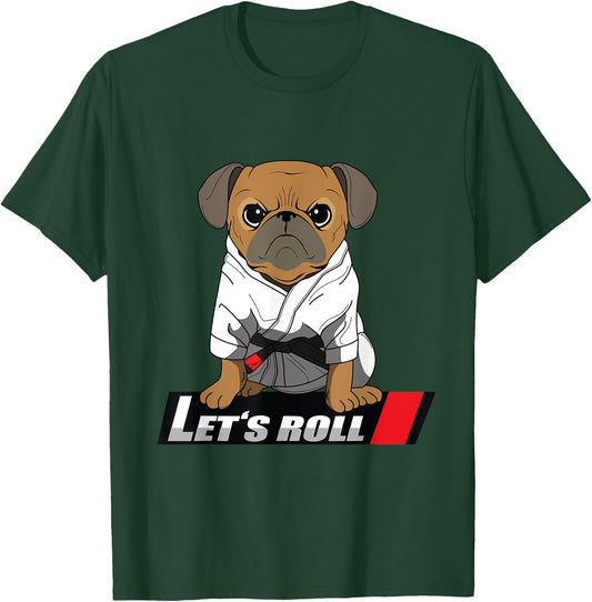 BJJ Pug - Brazilian Jiu Jitsu Gift T-Shirt - T-Shirt | Forest