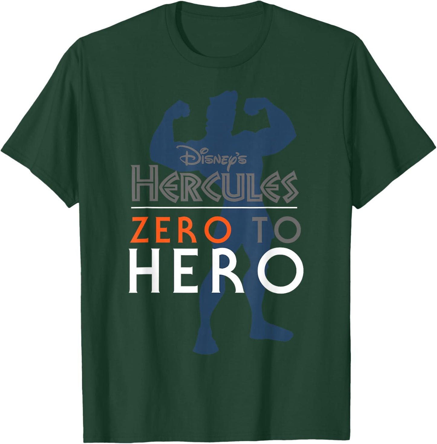 Disney Hercules Zero To Hero Silhouette Graphic T-Shirt - T-Shirt | Forest