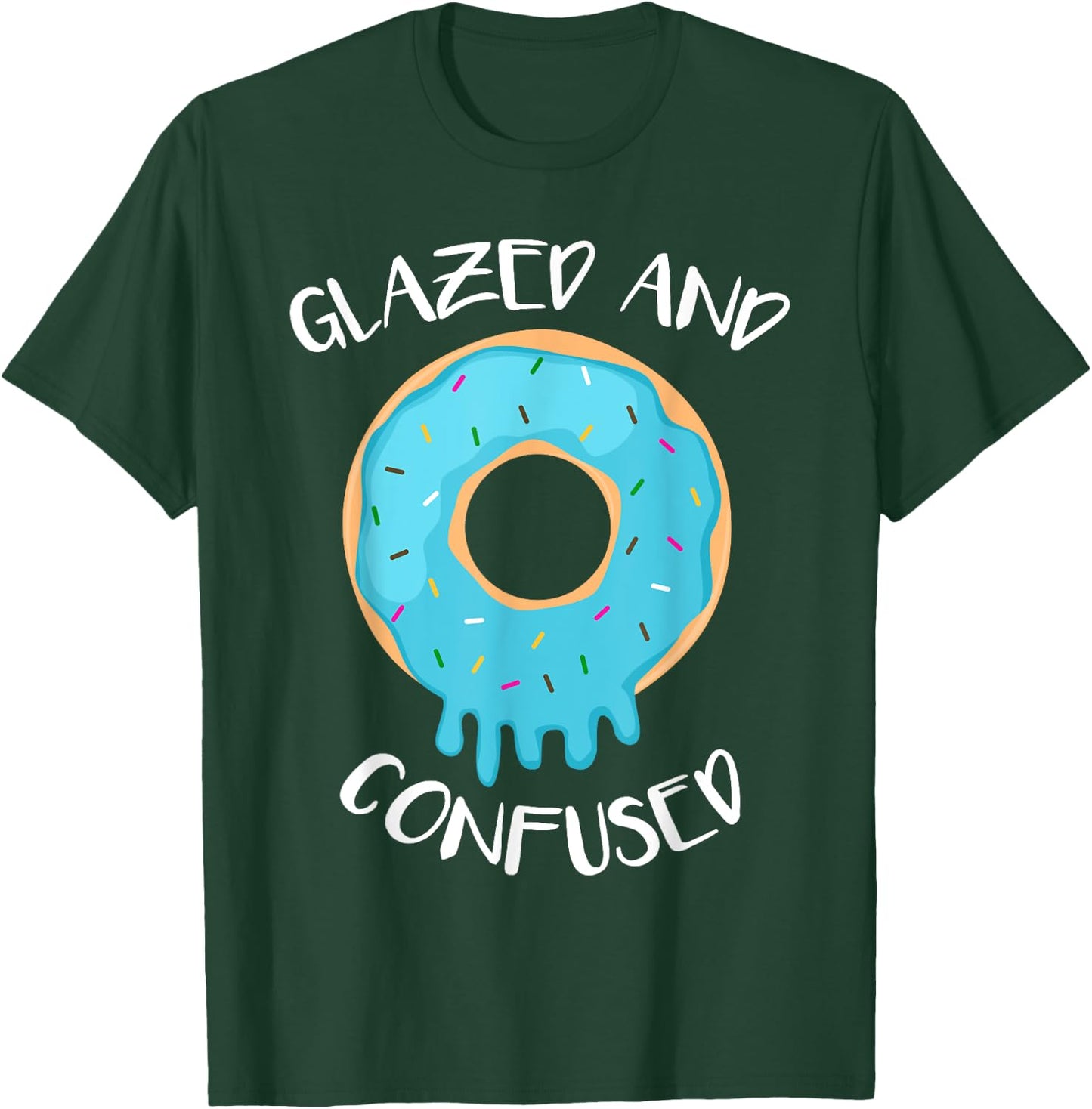 Funny Donut Shirt Glazed And Confused T-Shirt - T-Shirt | Forest