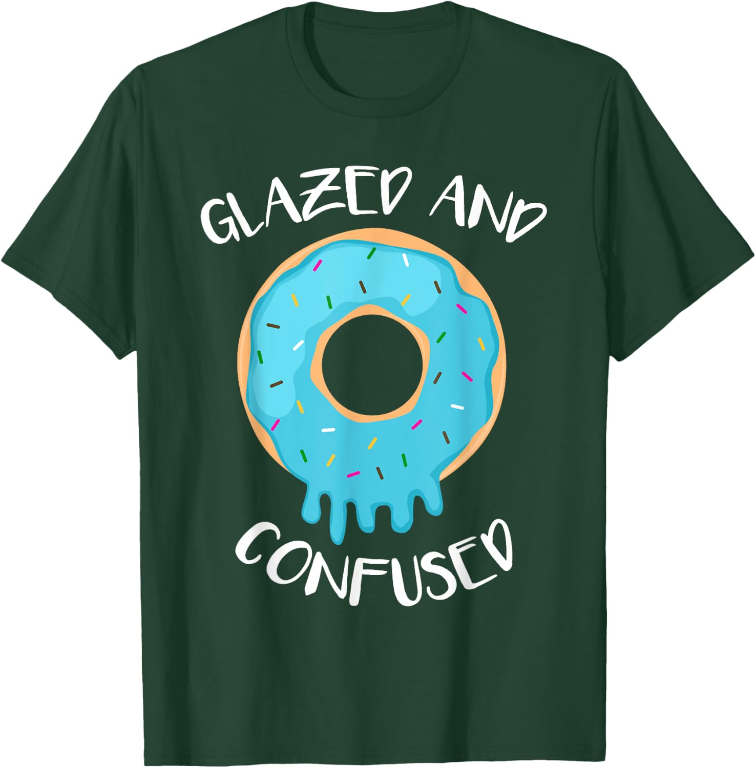 Funny Donut Shirt Glazed And Confused T-Shirt - T-Shirt | Forest