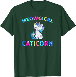 Meowgical Caticorn Shirt Unicorn Cat Kittycorn T-Shirt - T-Shirt | Forest