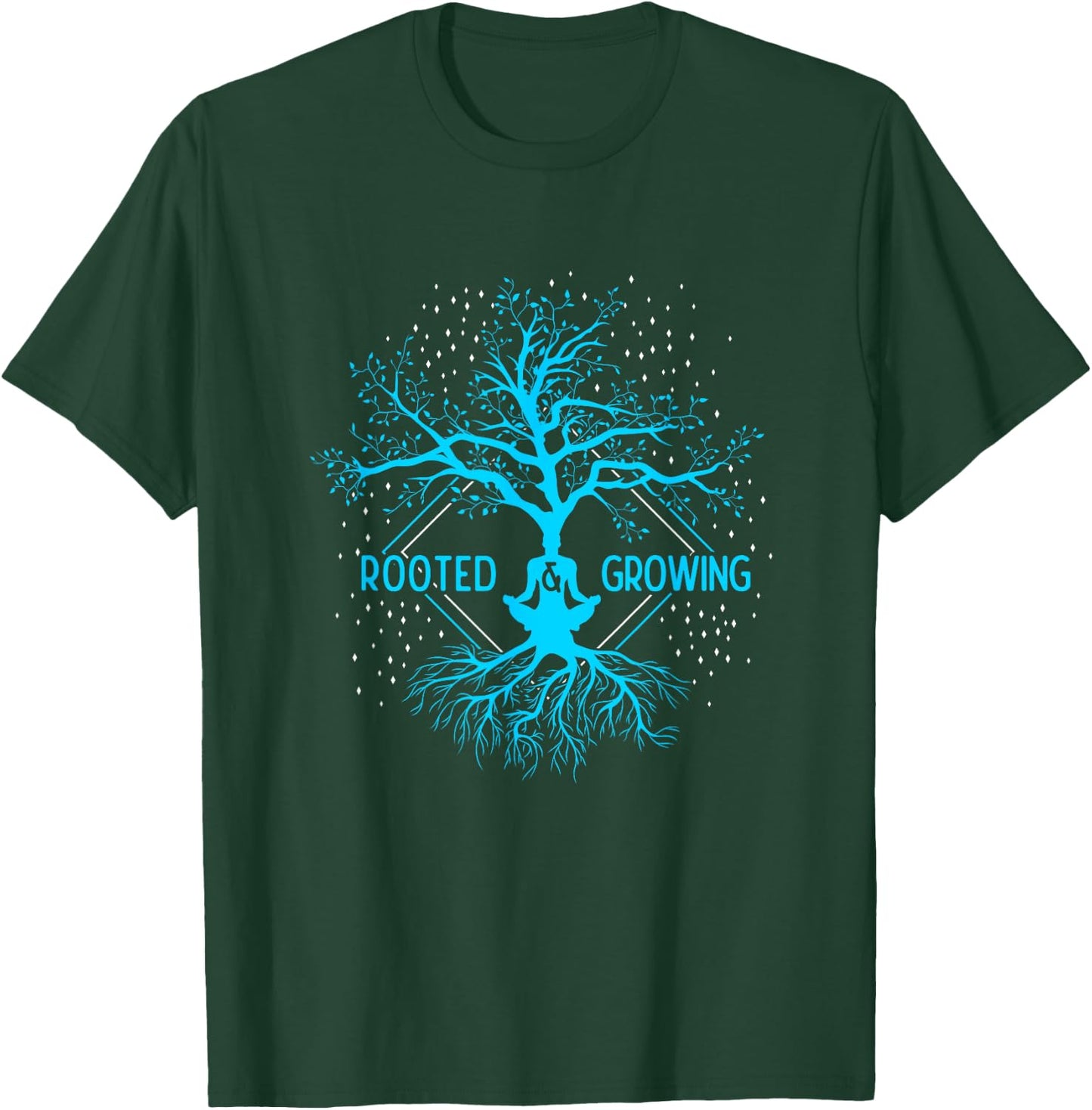 Yoga Rooted & Growing Meditation Tree Of Life Yoga T-Shirt - T-Shirt | Forest