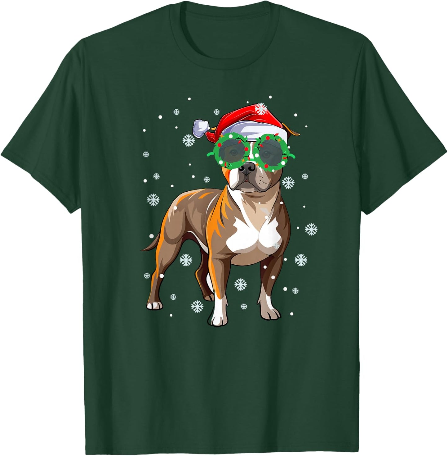Pitbull Christmas Pitbull Dog Xmas Party T-Shirt - T-Shirt | Forest