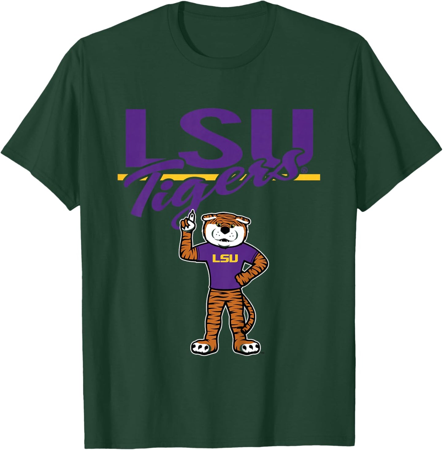 Kids LSU Tigers Kid's Mascot Gray Officially Licensed T-Shirt - T-Shirt | Forest