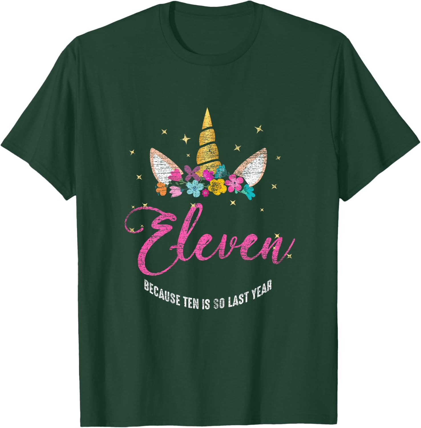 11 Years Old Birthday Girl Gifts Unicorn 11th Birthday T-Shirt - T-Shirt | Forest