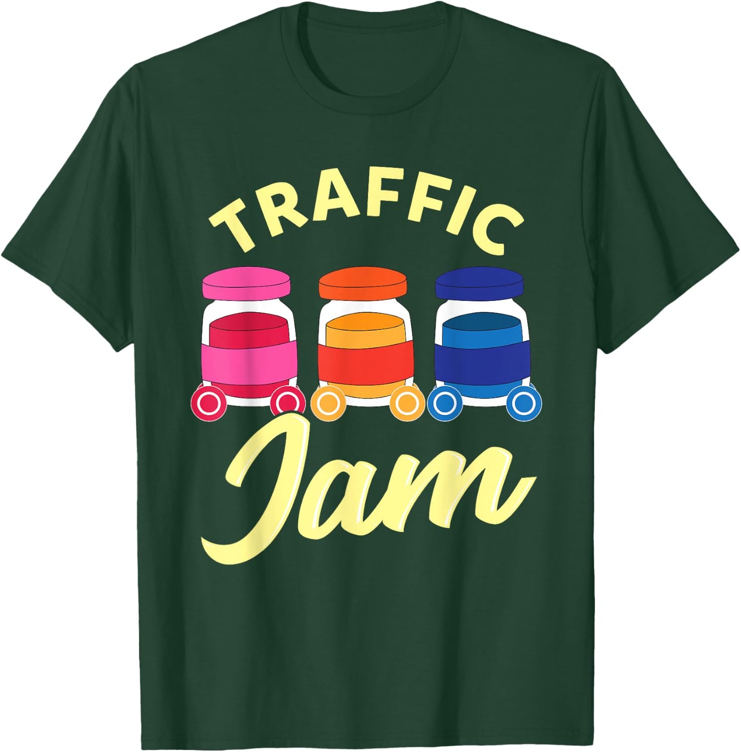 Traffic Jam Fruit Jam Funny Food Pun T-Shirt - T-Shirt | Forest